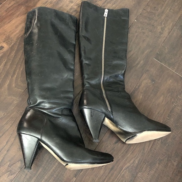 Michael Kors Shoes - Michael Kors Knee High Heeled Leather Boots
